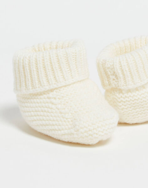 Off white merino wool slippers ICHA ECRU 23 / 23IV7056N48001
