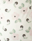 Girls' floral print pillowcase, 60x40 cm, in vanilla AMAYA-EL / PTXQ6211N86114