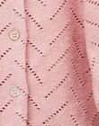Girls' rosewood knit cardigan VINOLANE 19 / 19IV2212N11312