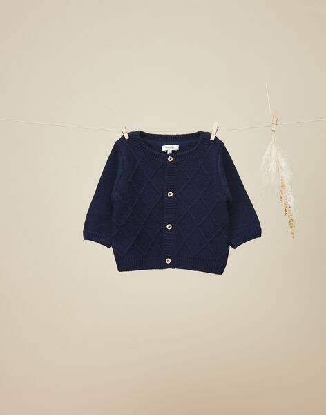 Boys' blue knit cardigan VAGUE 19 / 19IV2313N12C225