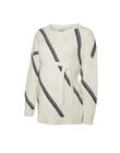 Mamalicious ecru striped maternity sweater MLGAIO LS KNIT / 19IW2664N13001