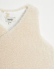 Imitation fur sleeveless double-breasted cardigan IRLANDE 23 / 23IV2451NAY009