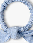 Girls' blue chambray scrunchie ALICE 20 / 20VU6017N95721