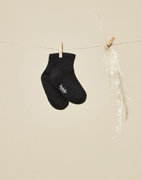 Baby boys' black socks VISETTE 19 / 19IU6113N47090