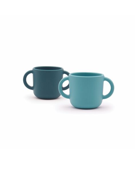 2 cups with silicone handles Blue Abyss / Blue Lago TASSE SILI BLEU / 21PRR2002VAI999