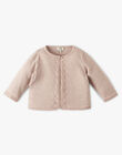 Girls' cotton cashmere natural heathered cardigan ANAIS 20 / 20VU1911N11A010