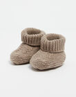 Brown merino wool slippers ICHA MOKA 23 / 23IV7057N48I816