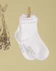 Girls' White Socks TISSIEMA 19 / 19VU6023N47000
