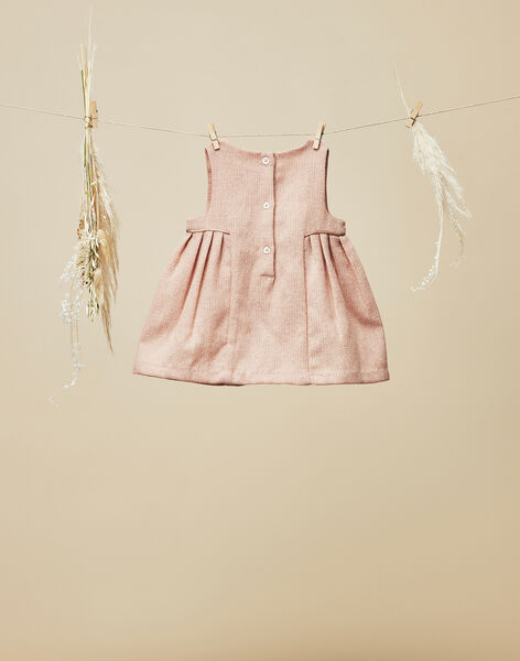 Girls' petal pink pinafore dress VINA 19 / 19IV2214N18309