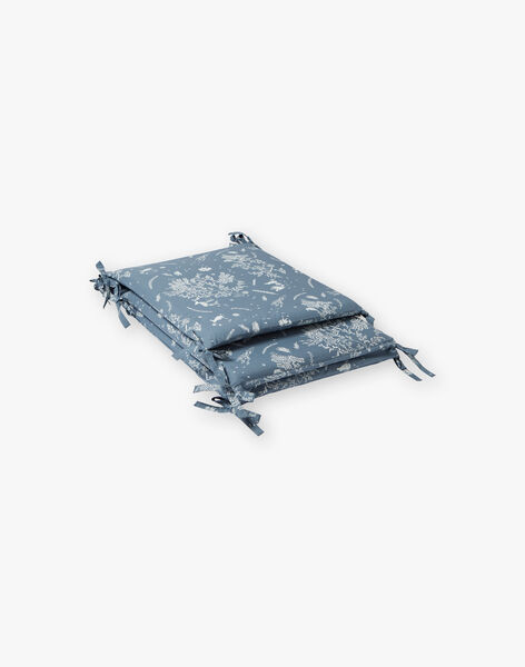 Horizon blue bed bumper in mixed cotton poplin ROLAND-EL / PTXQ6418N74216