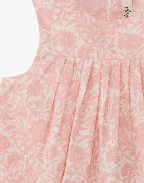 Girls' tea rose Liberty floral dress with built-in bloomers ALIX 20 / 20VV2214N18D329