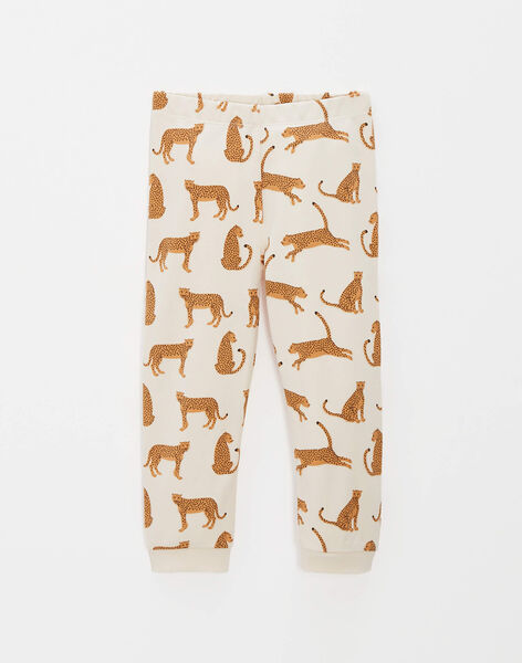 Children's lightweight 2-piece pyjamas in leopard print cotton JERONIMO 24-K / 24VX9212N33009