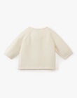 Unisex wool/cotton cardigan in vanilla AMOUR 20 / 20PV2414N12114