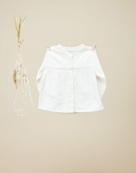 Girls' vanilla floral cotton blouse VASOPHIE 19 / 19IU1922N09114