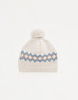 Knitted hat with jacquard pattern in absorbent cotton FAKI 22 / 22IU6113N49A013