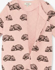 Zipped pink pink girl printed bear in tubic BALEANE-EL / PTXX8812N31303