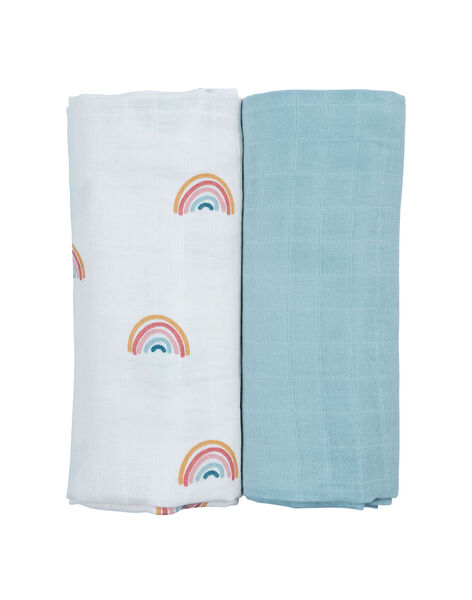Pack of 2 rainbow nappies Organic Cotton PACK 2 LANG ARC / 20PSSO005LAG999