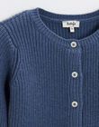 Blue merino wool vest ITAL BLEU 23 / 23IV2353N12205