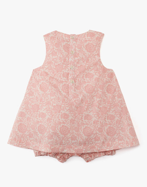 Girls' tea rose Liberty floral dress with built-in bloomers ALIX 20 / 20VV2214N18D329