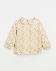 Top with floral collar in pima cotton FLEURE 22 / 22IU1914N0F005
