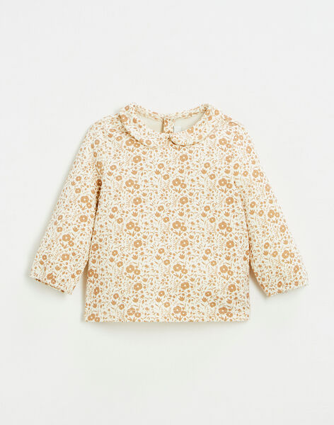 Top with floral collar in pima cotton FLEURE 22 / 22IU1914N0F005