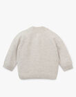 Boys' bomber-style fancy knit cardigan in heathered gray ARAGON 20 / 20VU2013N12943