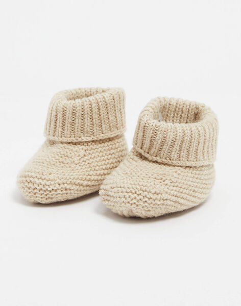 Beige merino wool slippers ICHA BEIGE 23 / 23IV7059N48A013