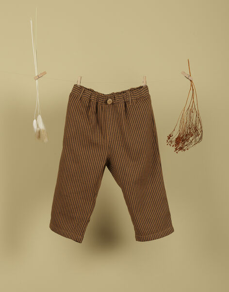 Boys' striped caramel pants TIBATO 19 / 19VU2023N03420