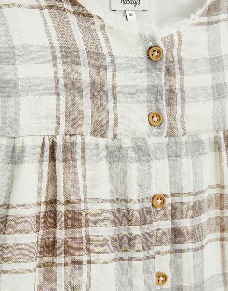 Checkered blouse with metallic threads FELICIA 468 22 / 22I129111N09114