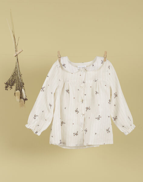 Girls' vanilla printed blouse TULIA 19 / 19VV2272N09114