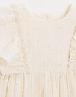 Children's dress with ecru lurex polka dots JONQUILLE 24-K / 24V129117N18005