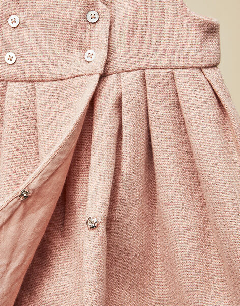 Baby girls' petal pink pinafore dress VINCIANE 19 / 19IU1913N18309