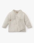 Merino wool wrap sweater in heathered gray AMAEL 20 / 20PV2413N2A803
