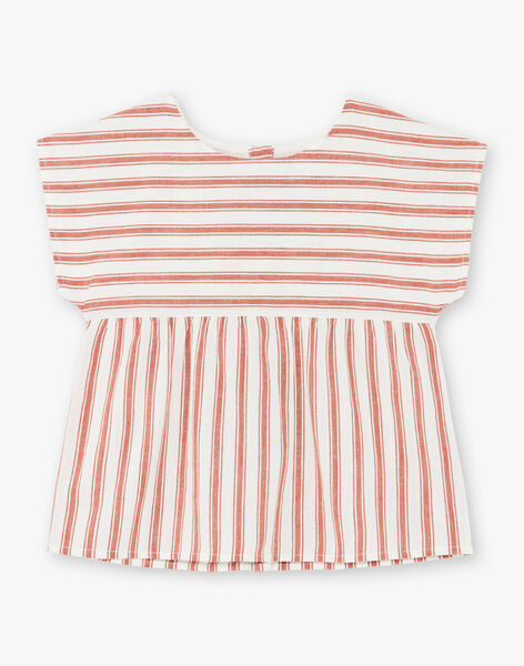 Blouse Child Girl Short Sleeve Striped Vanilla CONSTANCE 468 2 / 21V129112N09114