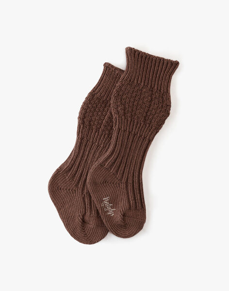Unisex knit socks in taupe AUDINE 20 / 20PV7016N47803