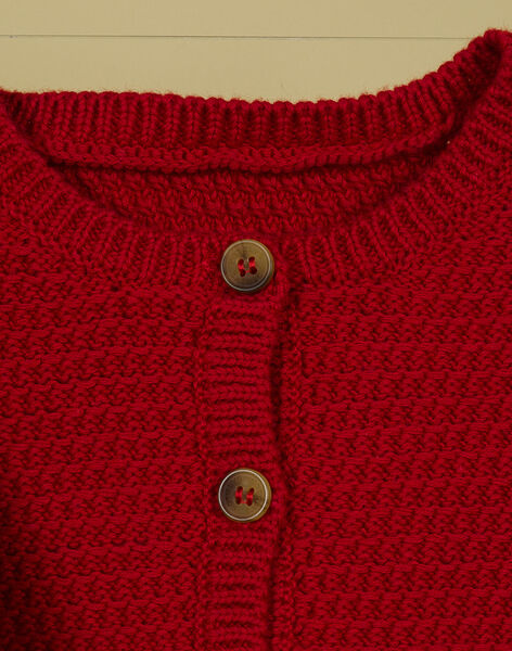 Boys' poppy red vest TRISTAN 19 / 19VU2011N12F505