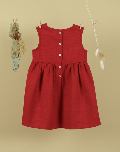 Girls' sleeveless dress in poppy red TOLIVIA 19 / 19VU1913N18F505