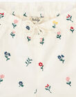 Girls' vanilla floral print embroidered shorts ALODIE 20 / 20VU1922N02114
