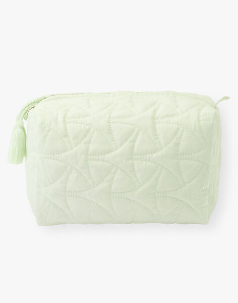 Unisex quilted toiletry pouch in pale green ADDY-EL / PTXQ6411TTO602