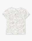 Short sleeve girl t-shirt printed in cotton vanilla cotton CERENA 21 / 21VU1921N0E114