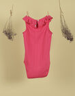 Fuchsia ruffled bodysuit for girls TABBY 19 / 19VU1931N70304