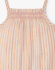 Girls' soft rose and copper Lurex striped jumpsuit ALOHA 20 / 20VU1922N26307