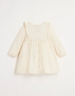 Children's dress with embroidered dots in organic cotton FANETTE 468 22 / 22I129111N18632