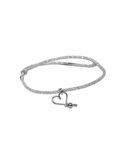 Bracelet "My heart" Padam Padam glitter silver solid COEUR ARGENT AR / 19PCTE009BIJ999