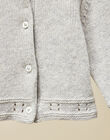 Girls' heather gray knit cardigan VINAXELLE 19 / 19IV2213N11943