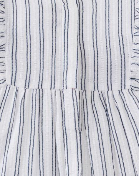 Girls' striped blouse with ruffles in vanilla AMANDA 20 / 20VV2212N09114