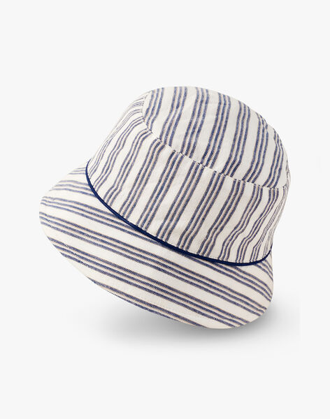 Boys' vanilla striped hat ADAMO 20 / 20VU6121N84114