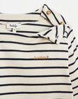 Children's long-sleeved striped embroidered T-shirt IERGUS 23-K / 23I129254N0F009