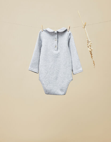 Baby girls' heather gray long-sleeve bodysuit VOULIA 19 / 19IU1913N29J920