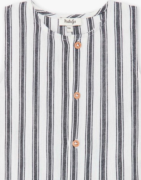 Vanilla striped boy's overalls CLINT 21 / 21VU2021N05114